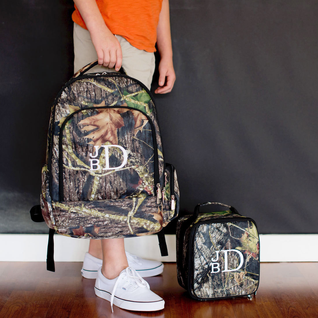Monogrammed Backpack-- Book bag Monogrammed -- Lunch Box monogram--  Personalized bag-- Monogrammed Bookbag and Lunch Box-- Camo