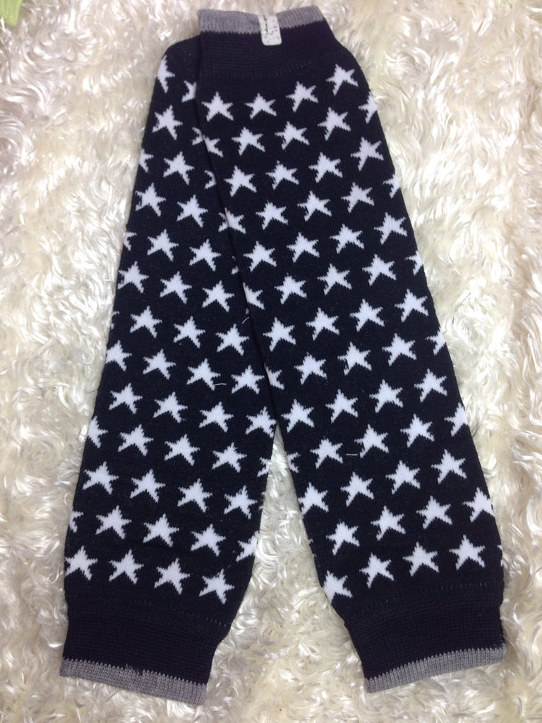 Star Leg Warmers-Baby leg warmers/Photo Prop Black/White STARS - Pretty's Bowtique