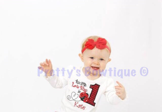 Lady bug birthday shirt.  This little LOVE BUG is ONE ladybug birthday shirt - Pretty's Bowtique