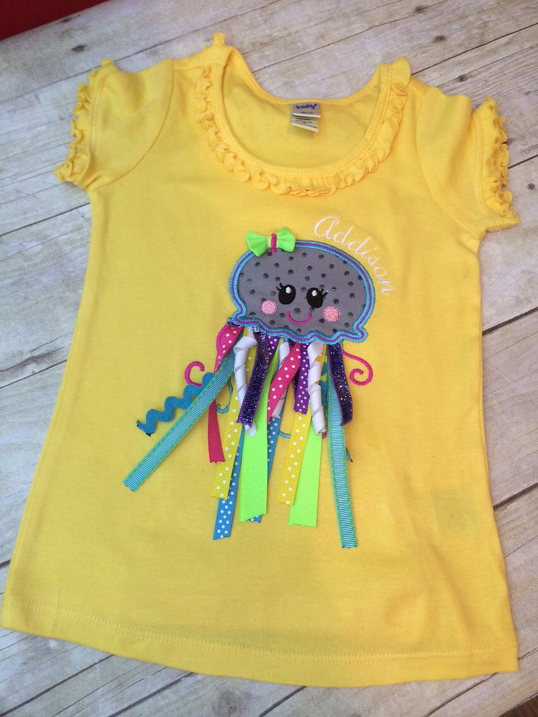 Jelly Fish summer BEACH shirt so CUTE birthday shirt under the sea - Pretty's Bowtique