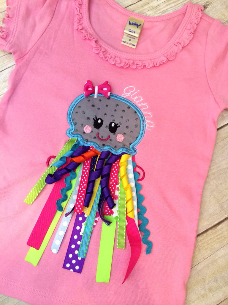 Jelly Fish summer BEACH shirt so CUTE birthday shirt under the sea - Pretty's Bowtique