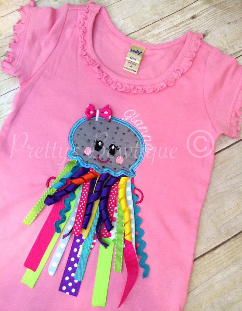 Jelly Fish summer BEACH shirt so CUTE birthday shirt under the sea - Pretty's Bowtique