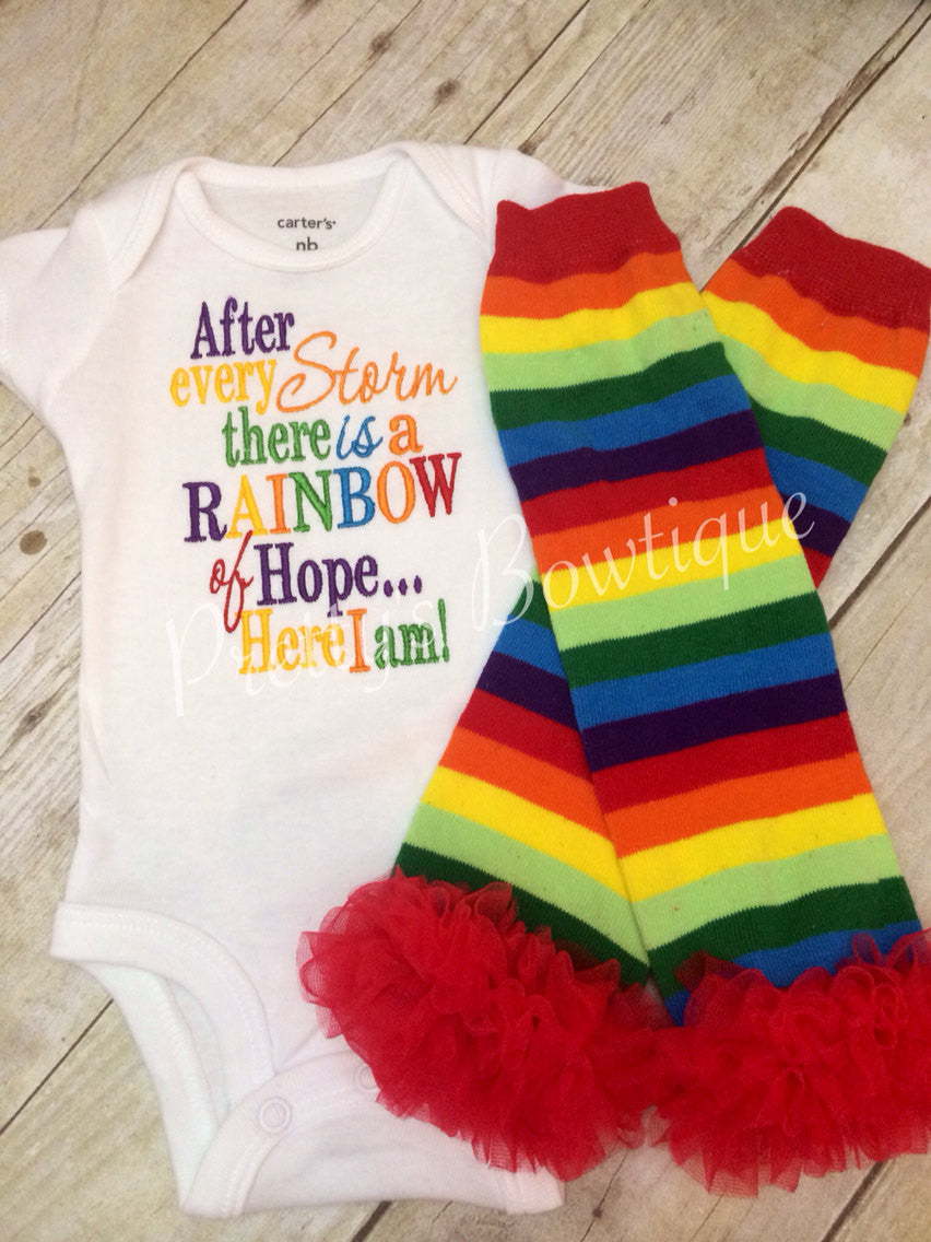 Rainbow Baby Shirt After Storm There is a Rainbow Miracle 