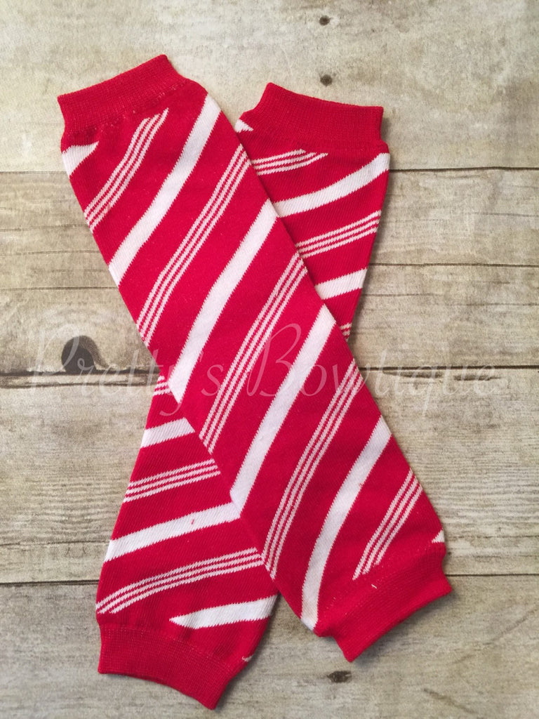 Leg Warmers-Baby leg warmers/Photo Prop Candy Cane - Pretty's Bowtique