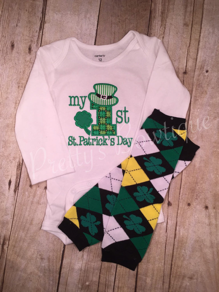 My First St. Patricks Day with legwarmers - Pretty's Bowtique