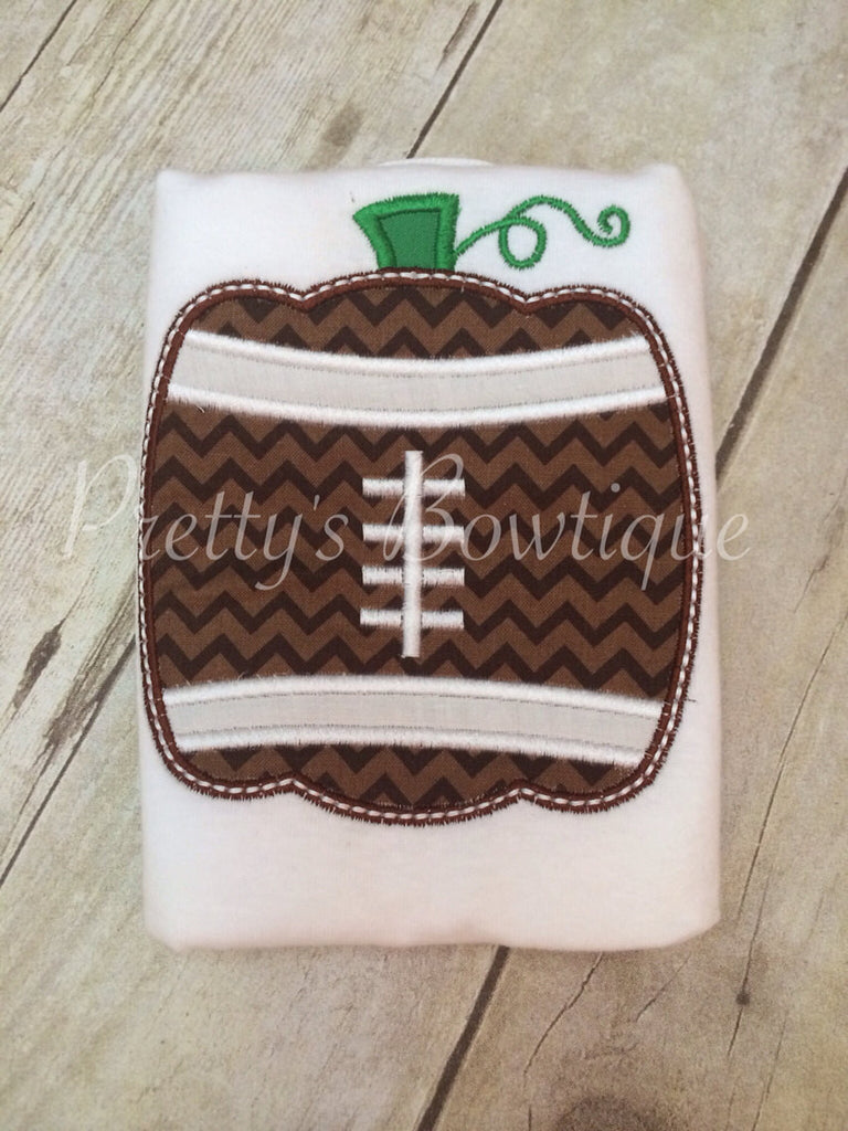 Boys Football Shirt Shaped as Pumpkin - Sizes Newborn to Youth XL - Pretty's Bowtique