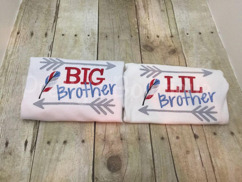 Little brother bodysuit ir t shirt-- Boys little Brother shirt- Lil brother announcement shirt or bodysuit -Can customize and personalize - Pretty's Bowtique