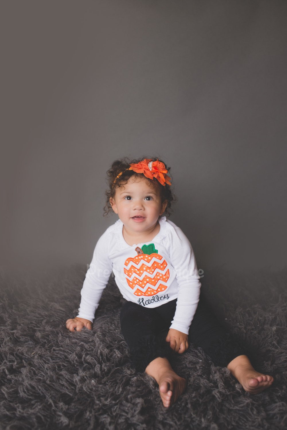 personalized kids shirt, chevron pumpkin girl, monogrammed custom