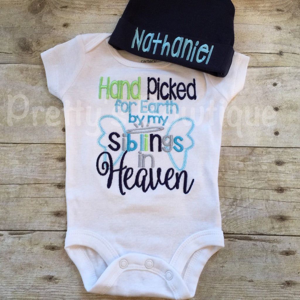 Hand Picked for Earth Baby Bodysuit or Tshirt with Matching Hat – Sizes Newborn to Youth XL - Pretty's Bowtique