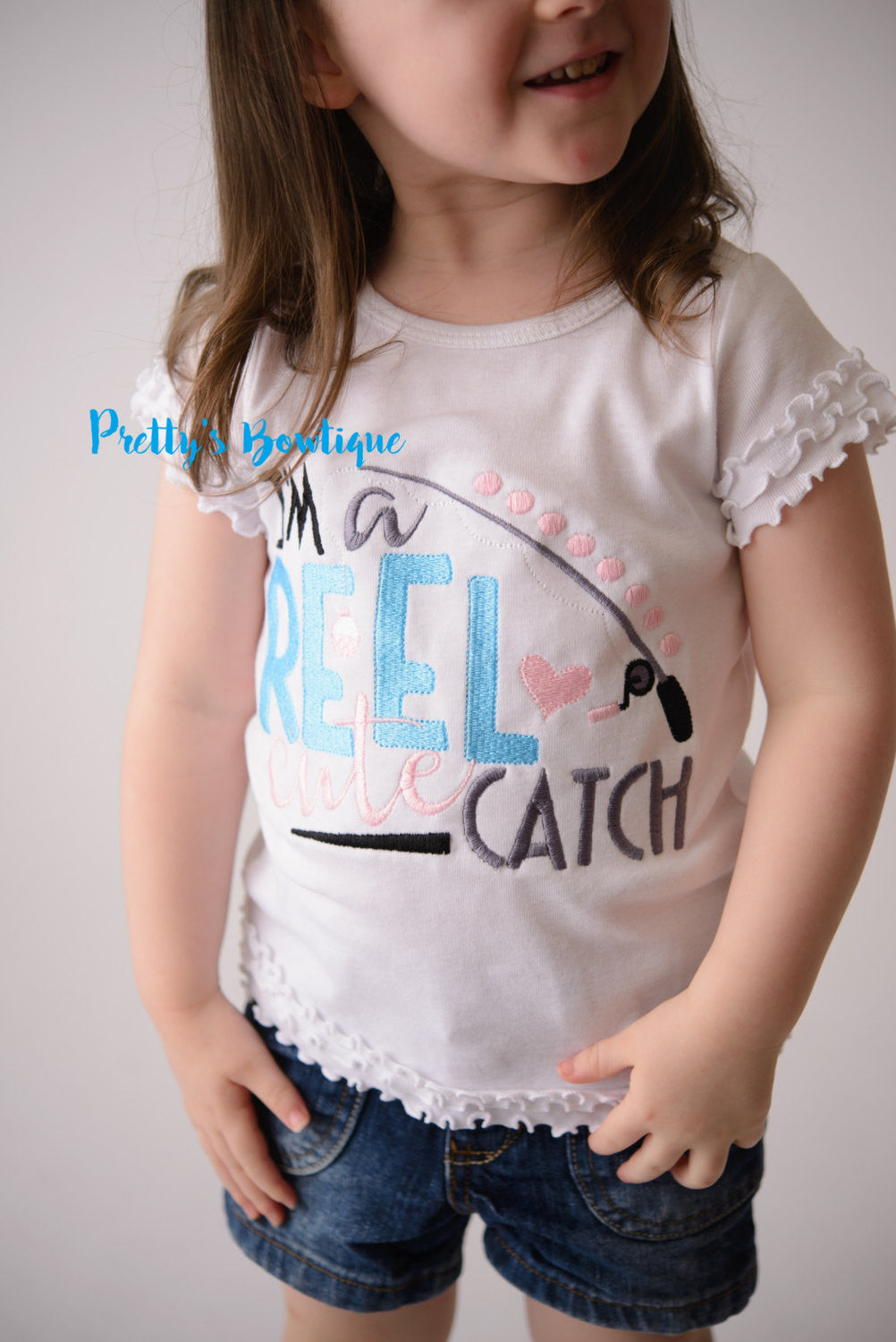 Fish Girls T-shirt or bodysuit -- Girls Fishing shirt-- I'm a reel cute  catch -- Baby girl Fishing Shirt -- Fishing Shirt -- Birthday Gift