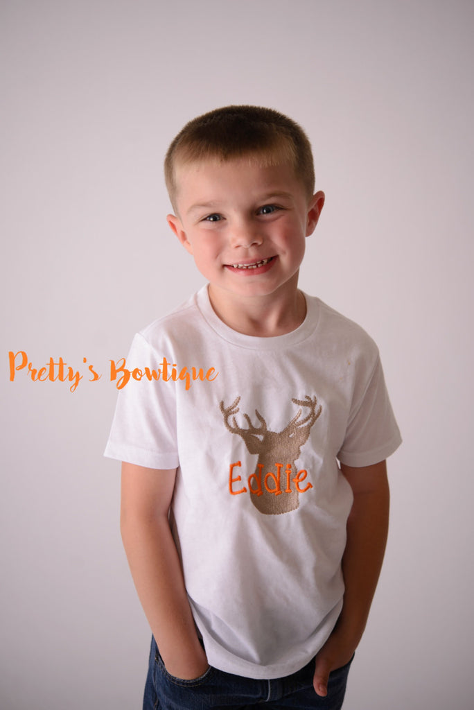 Deer T Shirt or Bodysuit for Boys -- Personalized Kids Shirts Sizes Newborn to Boys  Youth XL - Pretty's Bowtique